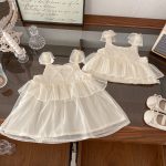 【66-100cm】ロンパースorワンピース ベビー レースプリンセス - 画像 (8)
