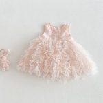 【73-100cm】ワンピース ベビー プリンセス風 チュール - 画像 (4)