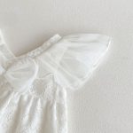 【66-100cm】ロンパース ベビー ホワイト 蝶結び - 画像 (8)