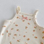 【66-90cm】ロンパース ベビー 小花柄 キャミロンパース - 画像 (5)