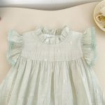 【66-90cm】ロンパース ベビー 無地 フリルスリーブ - 画像 (8)