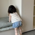 【73-100cm】トップスorデニムショートパンツ ベビー フリル カジュアル - 画像 (4)
