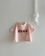 【73-100cm】Tシャツ ベビー イチゴ柄 シンプル - 画像 (15)