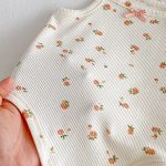 【66-90cm】ロンパース ベビー 小花柄 キャミロンパース - 画像 (6)