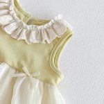 【73-100cm】ワンピース ベビー 丸襟 バルーン - 画像 (6)