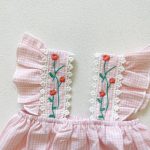 【66-90cm】ロンパース ベビー チェック柄 ジャカード - 画像 (4)
