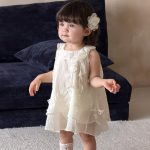 【73-100cm】ワンピース ベビー 立体 フラワー おしゃれ - 画像 (3)
