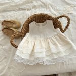 【80-130cm】トップス 女の子 レイヤード ノースリーブ