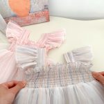 【66-90cm】ロンパース ベビー チュール スカート付き フリル袖 - 画像 (9)
