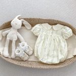 【66-90cm】ロンパース ベビー 刺繍入り 丸えり - 画像 (3)