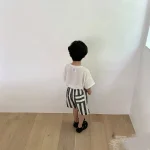 【73-120cm】ショートパンツ ベビー ストライプ パンツ - 画像 (10)