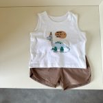【90-150cm】Tシャツ フルーツ 文字柄 シンプル ゆったり - 画像 (8)