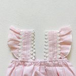 【66-90cm】ロンパース ベビー チェック柄 ジャカード - 画像 (5)