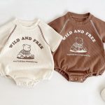 【66-90cm】半袖ロンパース ベビー INS風 大人気 レタープリント - 画像 (13)