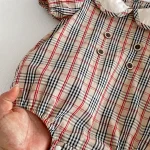 【66-90cm】ロンパース ベビー 丸襟 チェック - 画像 (18)