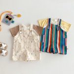 【73-120cm】サロペット ベビー ストライプ カジュアル - 画像 (4)