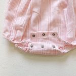 【66-90cm】ロンパース ベビー チェック柄 ジャカード - 画像 (6)