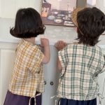 【80-140cm】トップス キッズ服 チェック柄 ノースリーブ - 画像 (3)