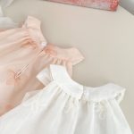 【66-90cm】ロンパース ベビー リボン 刺繍 フラワー - 画像 (14)