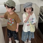 【80-140cm】半袖Ｔシャツ レタード カラフル 合わせやすい - 画像 (2)