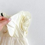 【66-90cm】ロンパース ベビー レース フリル ノースリープ - 画像 (7)