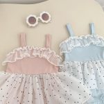 【73-120cm】水着 女の子 ドット キャミスイムウェア - 画像 (7)