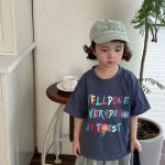 【80-140cm】半袖Ｔシャツ レタード カラフル 合わせやすい - 画像 (4)
