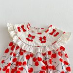 【66-90cm】ロンパース ベビー さくらんぼ プリント - 画像 (7)