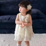 【73-100cm】ワンピース ベビー 立体 フラワー おしゃれ - 画像 (7)