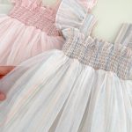 【66-90cm】ロンパース ベビー チュール スカート付き フリル袖 - 画像 (10)