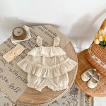 【66-100cm】セットアップ ベビー フリルキャミ＆無地ショートパンツ - 画像 (3)