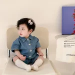【66-90cm】ロンパース ベビー ポロデザイン デニム - 画像 (9)