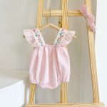 【66-90cm】ロンパース ベビー チェック柄 ジャカード - 画像 (8)