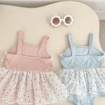 【73-120cm】水着 女の子 ドット キャミスイムウェア - 画像 (8)