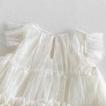 【73-100cm】ワンピース ベビー フリルスリーブ 多層チュール - 画像 (10)