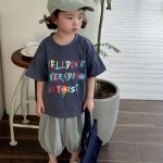 【80-140cm】半袖Ｔシャツ レタード カラフル 合わせやすい - 画像 (5)