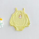 【66-90cm】ロンパース ベビー カートゥーン 刺繍 ニット キャミロンパース - 画像 (6)