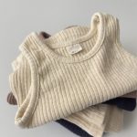 【80-130cm】セットアップ 無地ノースリーブルームウェアセット - 画像 (8)