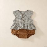 【66-90cm】ロンパース ベビー 可愛い チェック - 画像 (7)