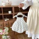 【66-90cm】ロンパース ベビー 蝶結び ドット - 画像 (6)