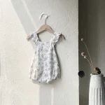 【66-90cm】ロンパース ベビー 小花柄 サロペット - 画像 (9)