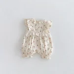 【66-90cm】ロンパース ベビー 肩フリル チェリー - 画像 (8)