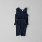 【80-130cm】セットアップ 無地ノースリーブルームウェアセット - 画像 (6)