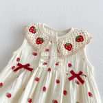 【66-90cm】ロンパース ベビー イチゴ ノースリーブ - 画像 (10)
