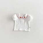 【66-90cm】ロンパース or シャツ ベビー イチゴ刺繍 サロペット - 画像 (8)