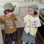 【80-140cm】半袖Ｔシャツ レタード カラフル 合わせやすい - 画像 (7)