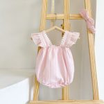 【66-90cm】ロンパース ベビー チェック柄 ジャカード - 画像 (9)