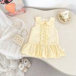 【73-120cm】ワンピース ベビー 可愛い ドット プリント - 画像 (4)