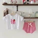 【66-100cm】セットアップ ロンパース ベビー 韓国風 フルーツ柄 - 画像 (13)