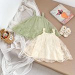 【73-120cm】ワンピース ベビー 可愛い 無地 キャミソール - 画像 (10)